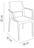 Silla Con Brazos Capri