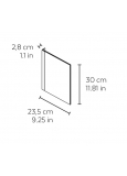 Index-30 Señaletica A4 Vertical Banderola Placa Inoxidable