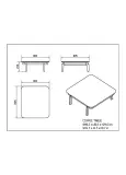 Anthea Coffee Table Garnet: Estructura Rosa Con Hpl 1x