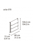 Acta-370 Revistero Mural (3 Din A4/Estante) Aluminio Gris Ma