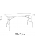 Mesa Chopin 180x75 Marron P36