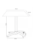 Mesa Compacto Fenolico 70x60 Pie Fall
