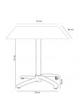 Mesa Compacto Fenolico 70x60 Pie Fall