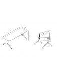 Mesa Desk 1400x600 Blanca Pie Pequeño 1x
