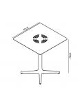 Mesa Toledo Aire 70x70