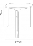 Mesa Werzalit Lisa Ø60 Ola-2 Stratos 1x
