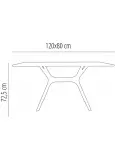 Mesa Vela M 120x80 Cristal