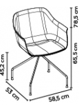 Sillón Shape Pata Araña Tapizado