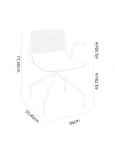 Silla Con Brazos Wire Pata Araña