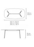 Mesa Noren 200x100 Cristal