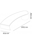 City-11 Bancada Curva Acero Negro De 2392x836x445