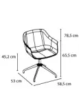 Sillón Shape Pata Araña Giratoria Tapizado