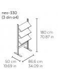 Neo-330 Revistero De Pie 1 Cara (3 Din A4 Vertical/Estante)