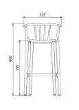 Taburete Woody Alto Eco Verde Agua P.22