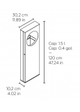 Ash-01 Cenicero Pie Inox Pulido Brillante Cuerpo Verde