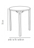 Mesa Compacto Fenolico Ø80 Roble Natural - Ola-3 1x