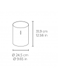 Link-3 Papelera Acero Pintado Negro Ø245x319 Mm Cap 14,5 L.