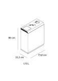 Cc-12 Papelera Contenedor 3 Residuos Cuerpo Inoxidable Satin