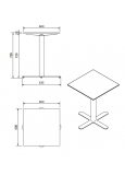 Mesa Compacto Fenolico 60x60 Pie Goya