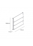 Acta-372 Revistero Mural (4 Din A4/Estante) Aluminio Gris Ma