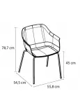 Sillón Shape 4 Patas Tapizado