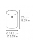 Din-4 Papelera Redonda Inoxidable Pulida Brillante Ø245x310