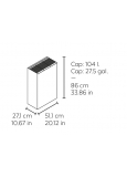 Mr-61 Papelera Reciclaje 3 Residuos Inoxidable Satinado Gris
