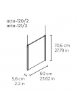 Acta-121/2 Portaposter (700x500) Colgante 2 Caras Aluminio