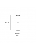 Bas 1021 Papelera Aluminio Anodizado Ø 450x825 - Cap. 114 L.