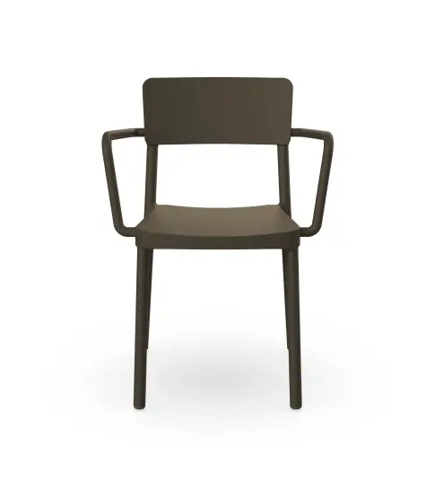 Silla Lisboa Con Brazos Chocolate 4x