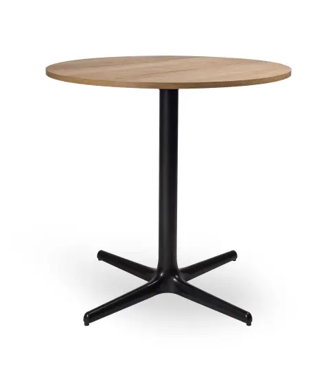 Mesa Toledo Wood Ø80 Roble Pie Negro 1x