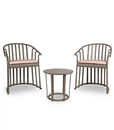 Set Raff Chocolate (2 Sillones Con Cojín + 1 Mesa)   1x