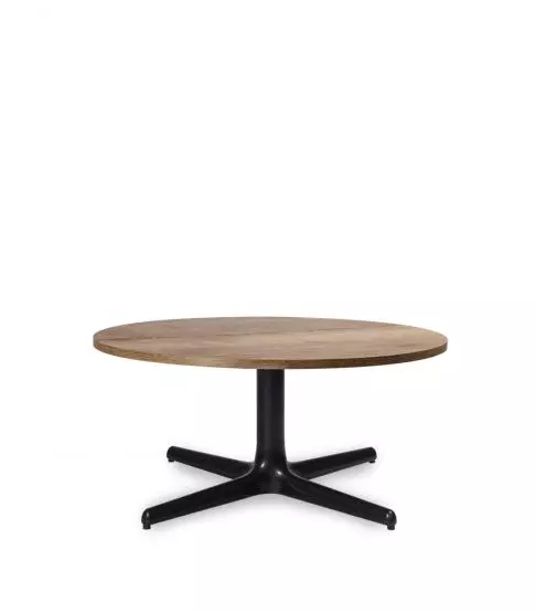 Mesa Toledo Wood Auxiliar Ø70 Roble Oscuro Pie Negro   1x