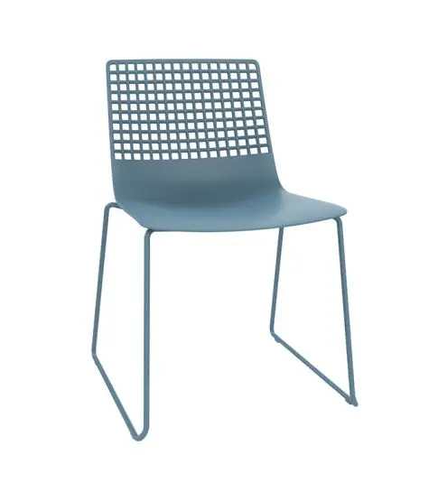 Silla Patin Wire Azul Retro Estructura Azul Retro  4x