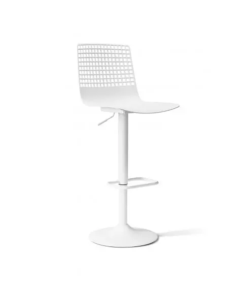 Taburete Pie Central Wire Blanco Pie Blanco 1x