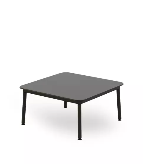 Mesa Hub Baja Negra 80x80 Hpl Negro