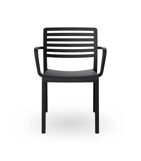 Silla Con Brazos Lama Negro 4x