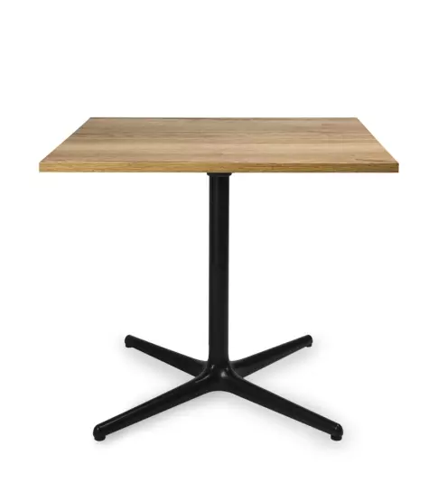 Mesa Toledo Wood XL 90x90 Roble  Pie Negro 1x
