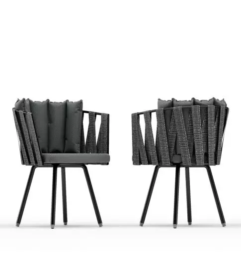 Anthea Chair Plummet: Estructura Piombo Con Cinta Piombo  1x