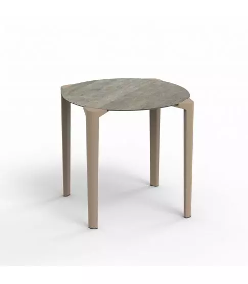 Tablero Hpl Ø80 Roble Ceniza Pie Corner 1x