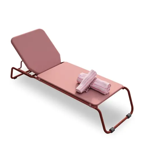 Anthea Poolbed: Estructura Rosa Y Cojín Rosato  1x