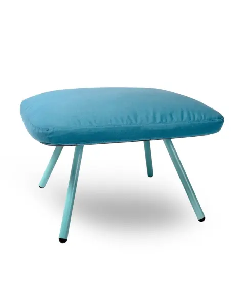 Anou Pouf Turquesa Cojin Adriatic- 4 Patas Metalicas 1x