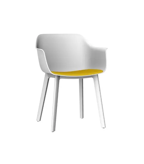 Sillon Shape Blanco Patas Click Blancas Tapizado Mimosa