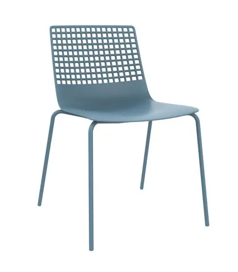 Silla Wire Azul Retro Estructura Azul Retro 4x