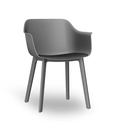 Sillon Shape Gris Oscuro Patas Click Gris Oscuro Tapiz. Taup