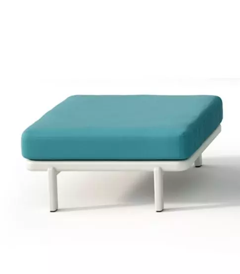 Anthea Ottoman - Sky Azul Claro Y Cojin Azul Claro 1x