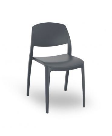 extérieur terrasse Chocolat Resol Group Play Lot de 4 chaises avec Bras en Plastique pour Jardin 