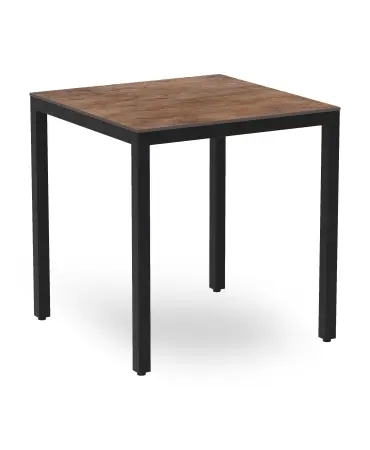 Mesa Barcino 70x70 Compact Roble Ceniza/Negra  1x