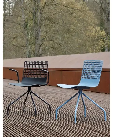 Silla Con Brazos Wire Pata Araña