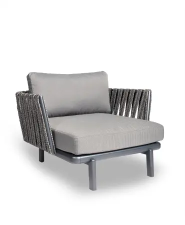 Anthea Easy Chair Storm: Estructura Perla Con Cinta Piomb 1x